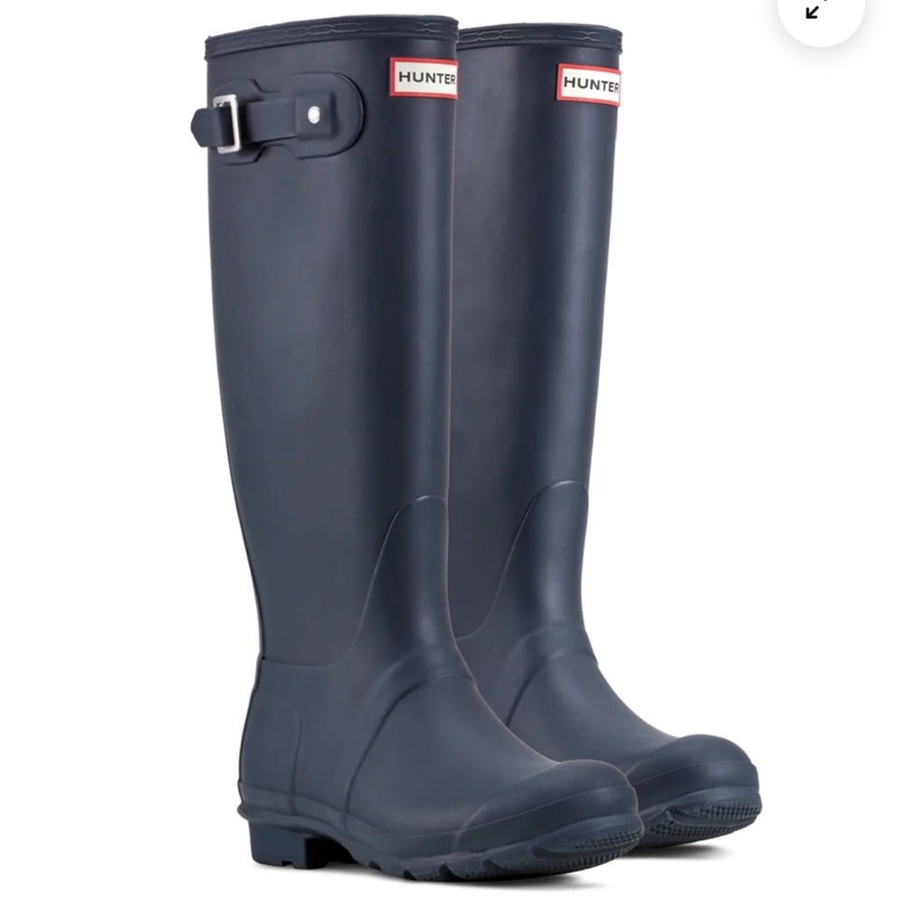 Hunter Classic Tall Rain Boots Navy Blue